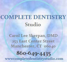 Image of tooth logo with address--CL Skerpan DMD--860-649-4435